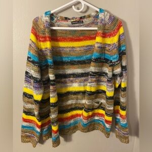 Noracora multicolor openknit cardigan M excellent condition